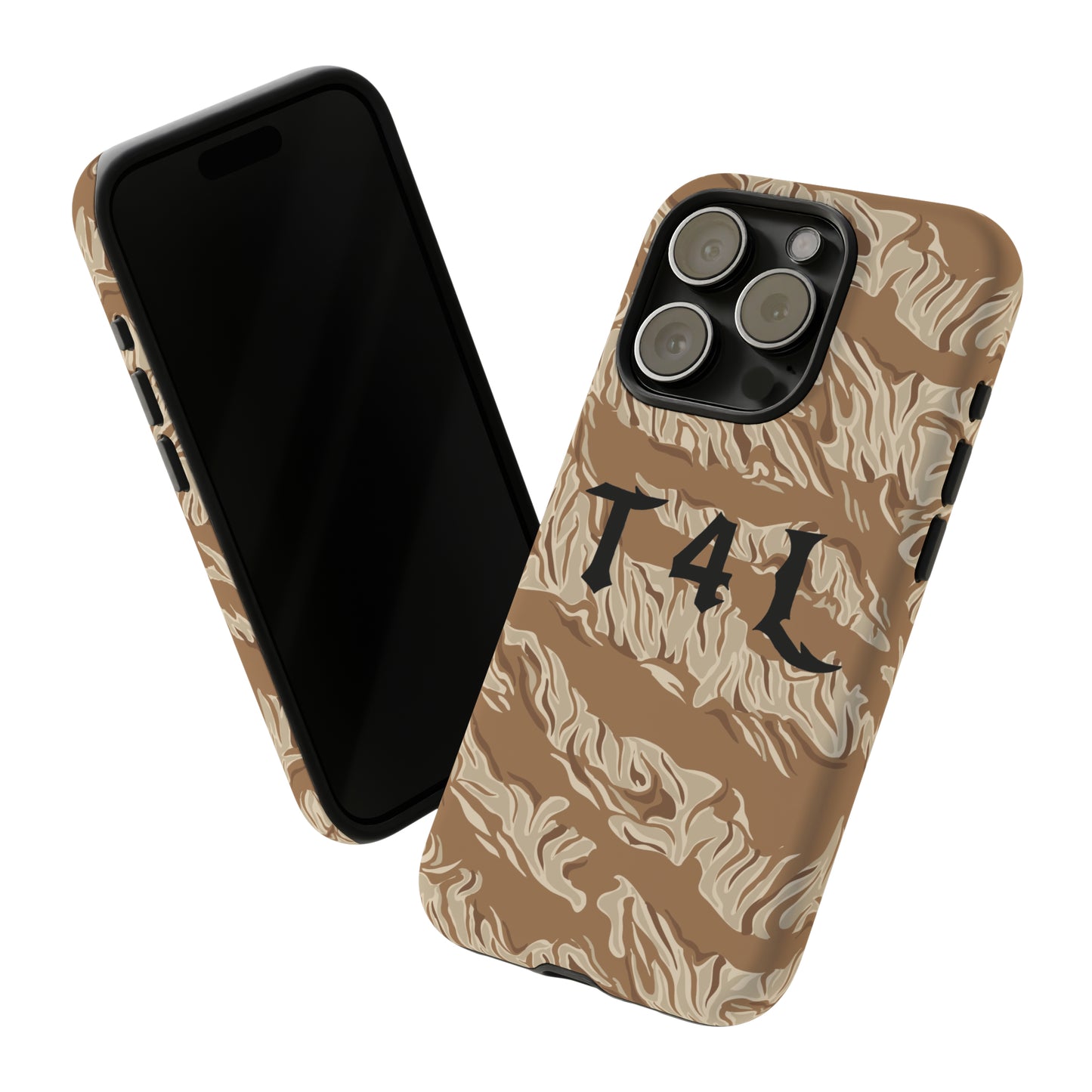 T4L Brown Tiger Stripe Phone Cases