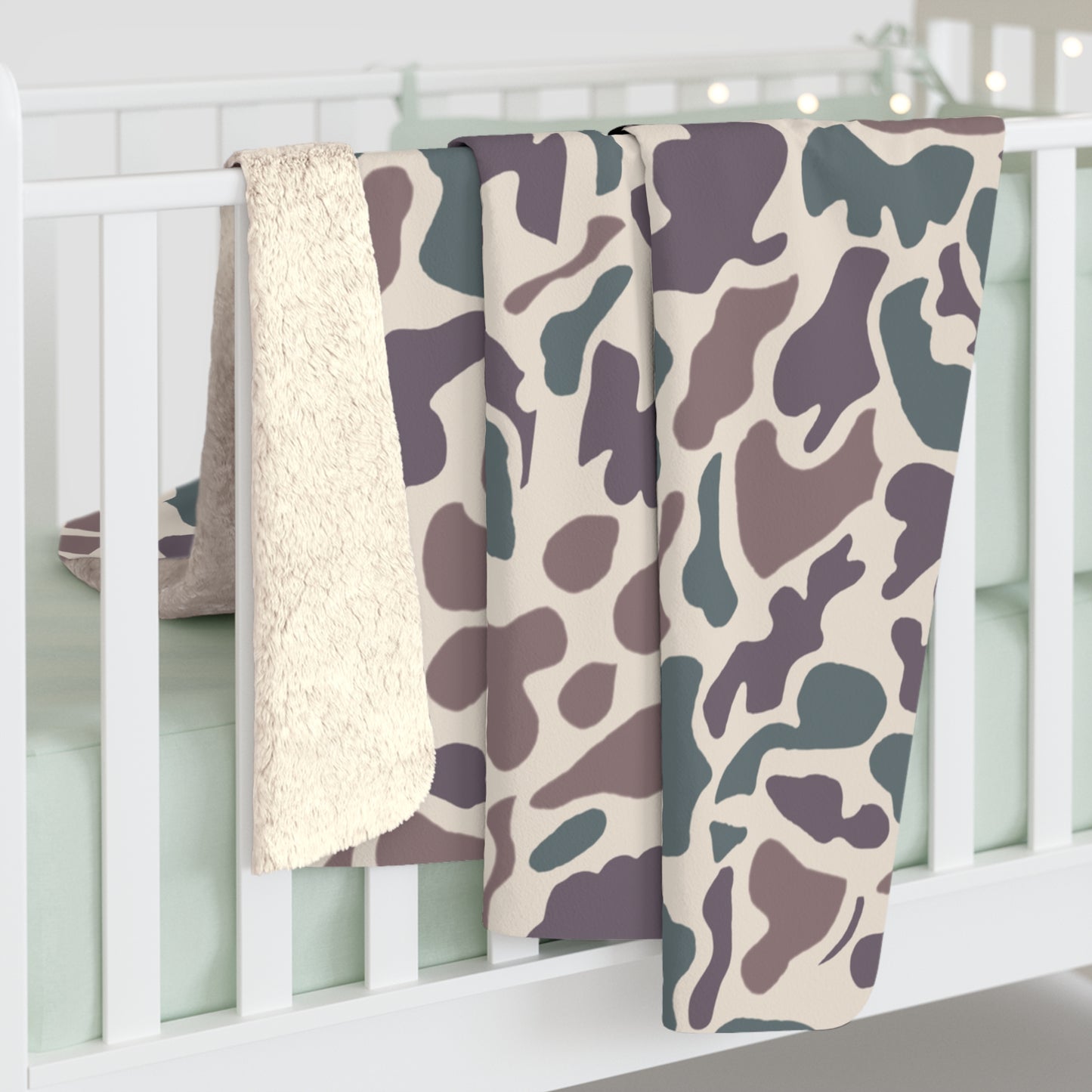 Retro Camo Sherpa  Blanket