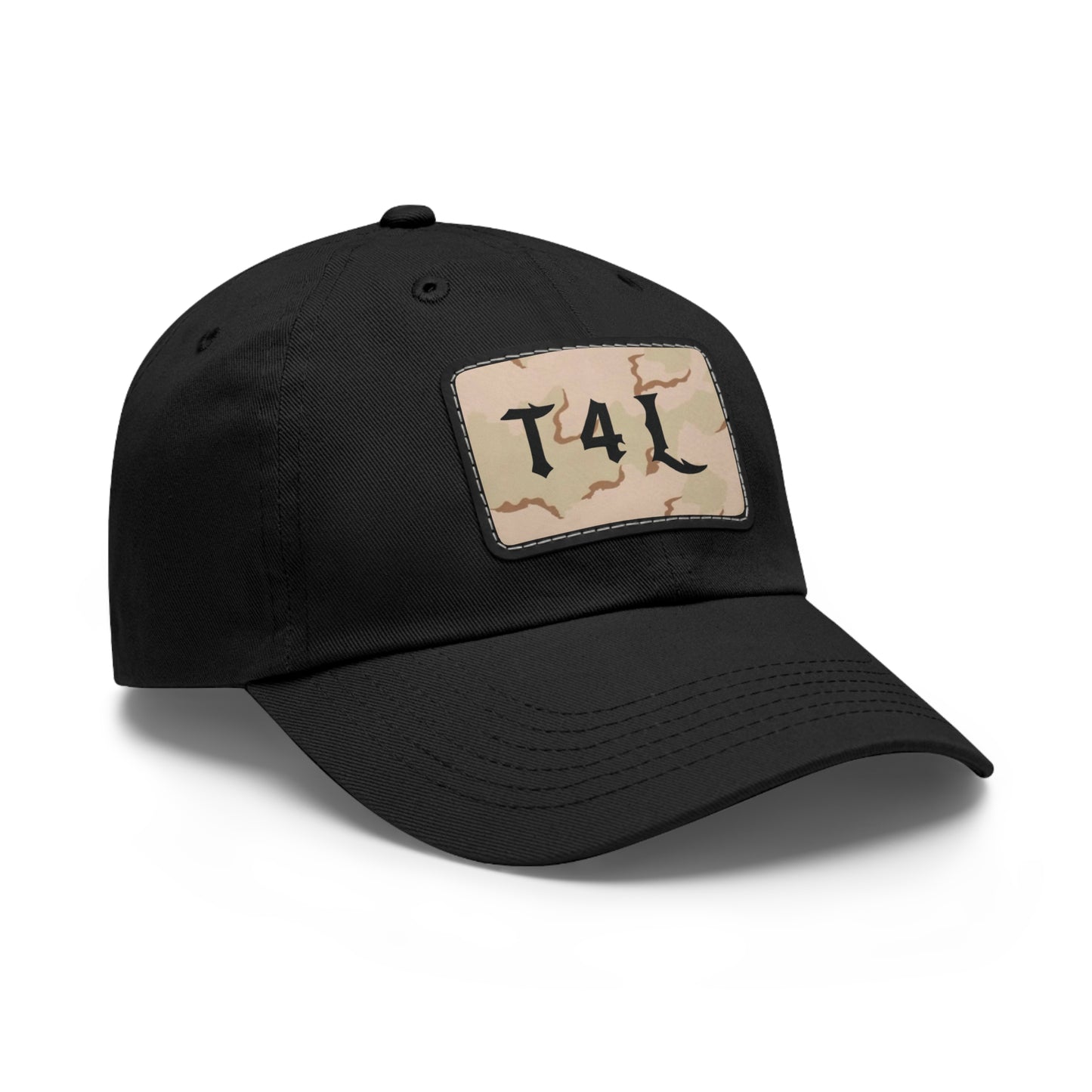 Desert Camo Dad Hat with Leather Patch