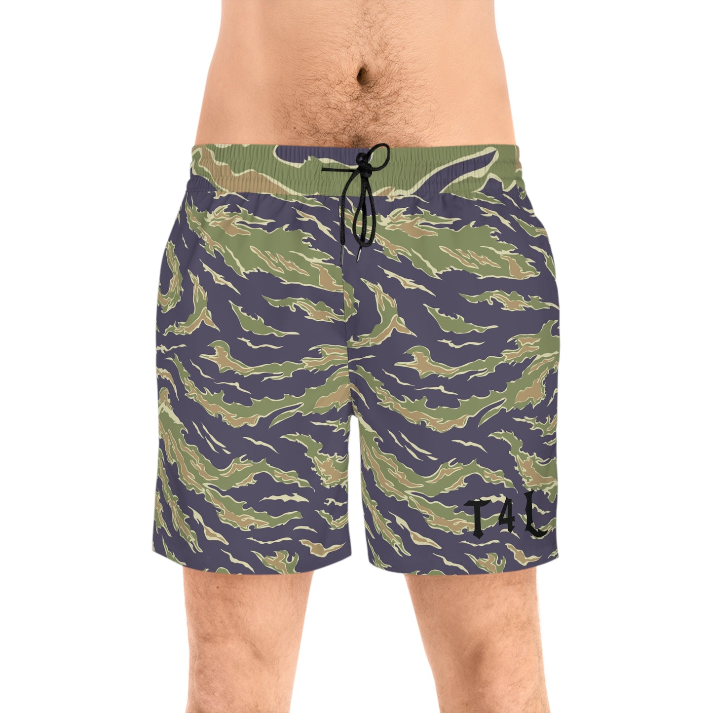 Tiger Stripe Men's Mid-Length Swim Shorts