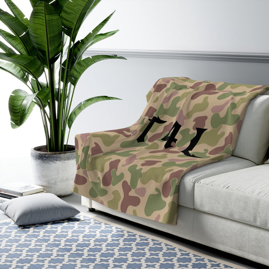 Retro Camo V2 Sherpa  Blanket