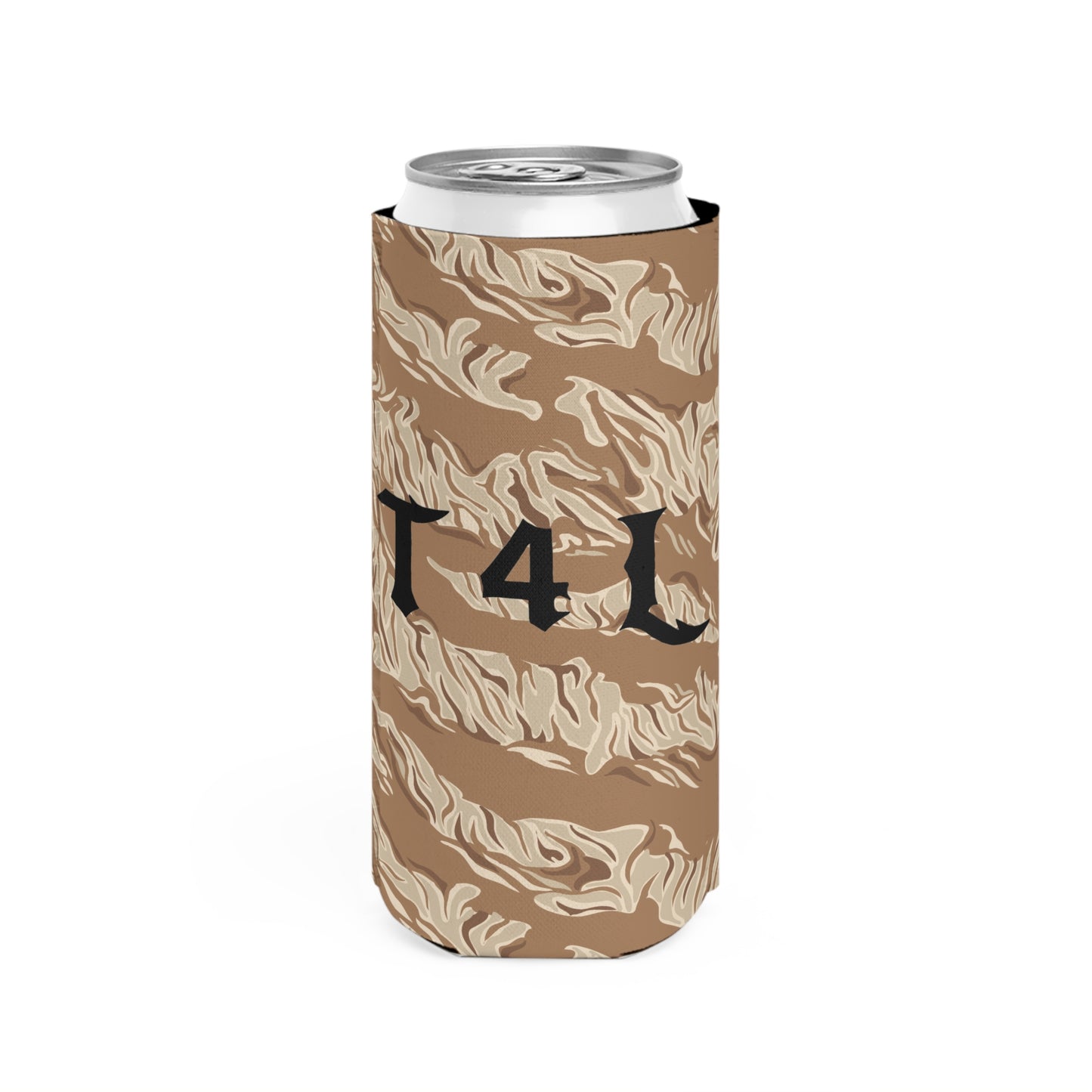 Brown Tiger Stripe Slim Koozie