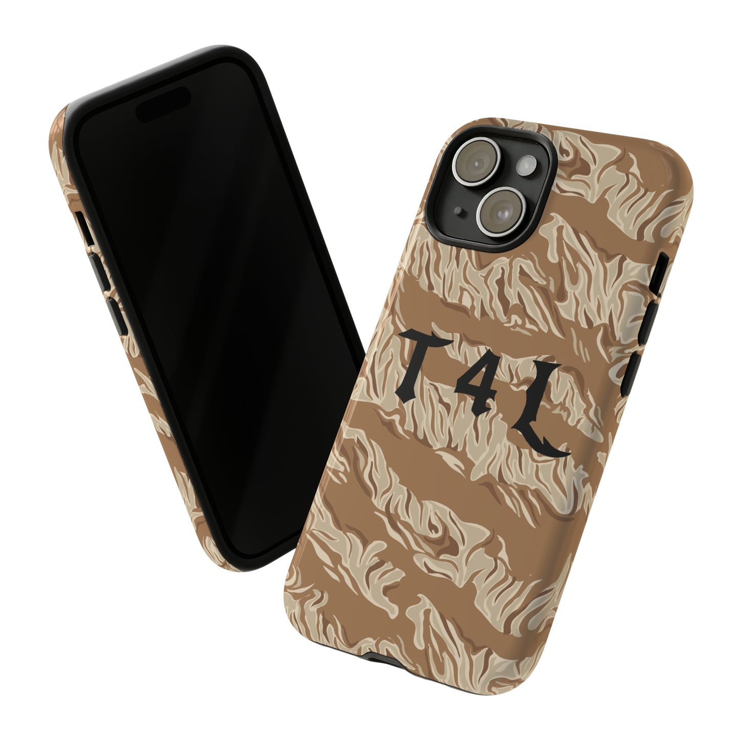 T4L Brown Tiger Stripe Phone Cases