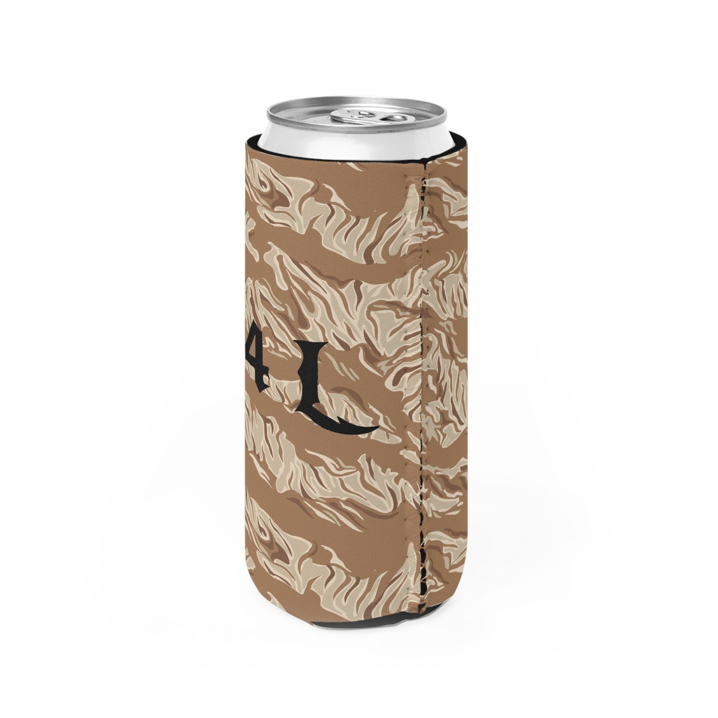 Brown Tiger Stripe Slim Koozie