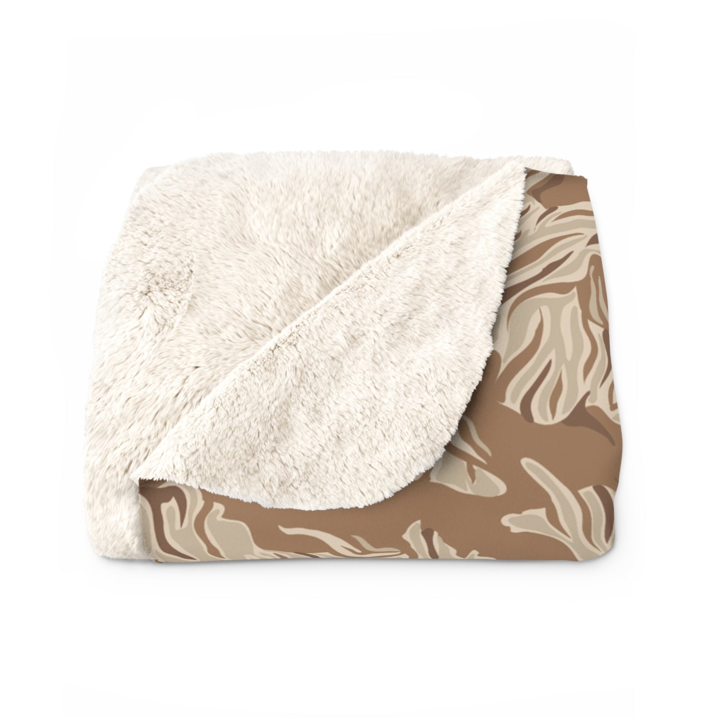 Brown Tiger Stripe Sherpa  Blanket