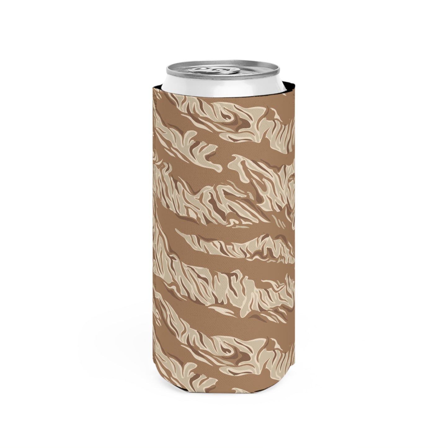 Brown Tiger Stripe Slim Koozie