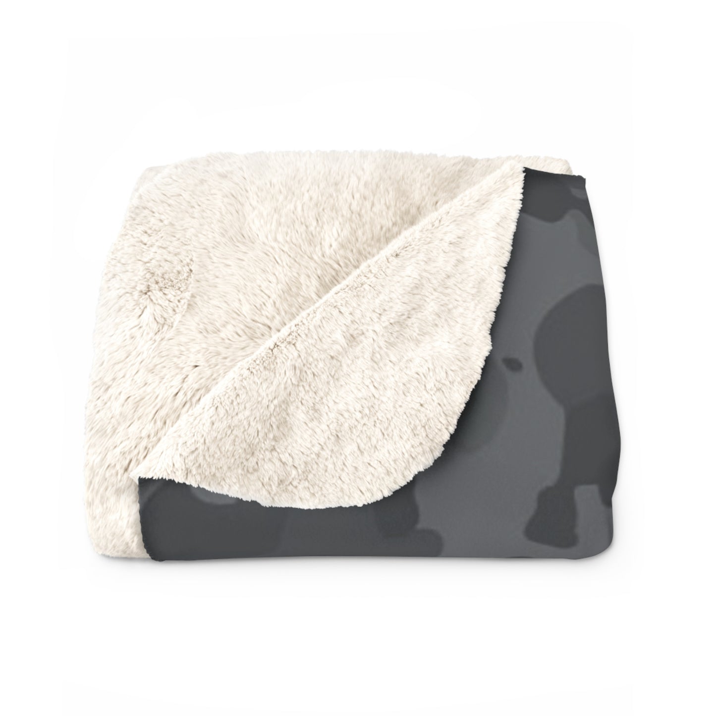 T4L Black Camo Sherpa  Blanket