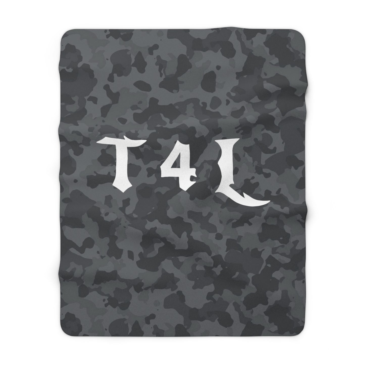 T4L Black Camo Sherpa  Blanket