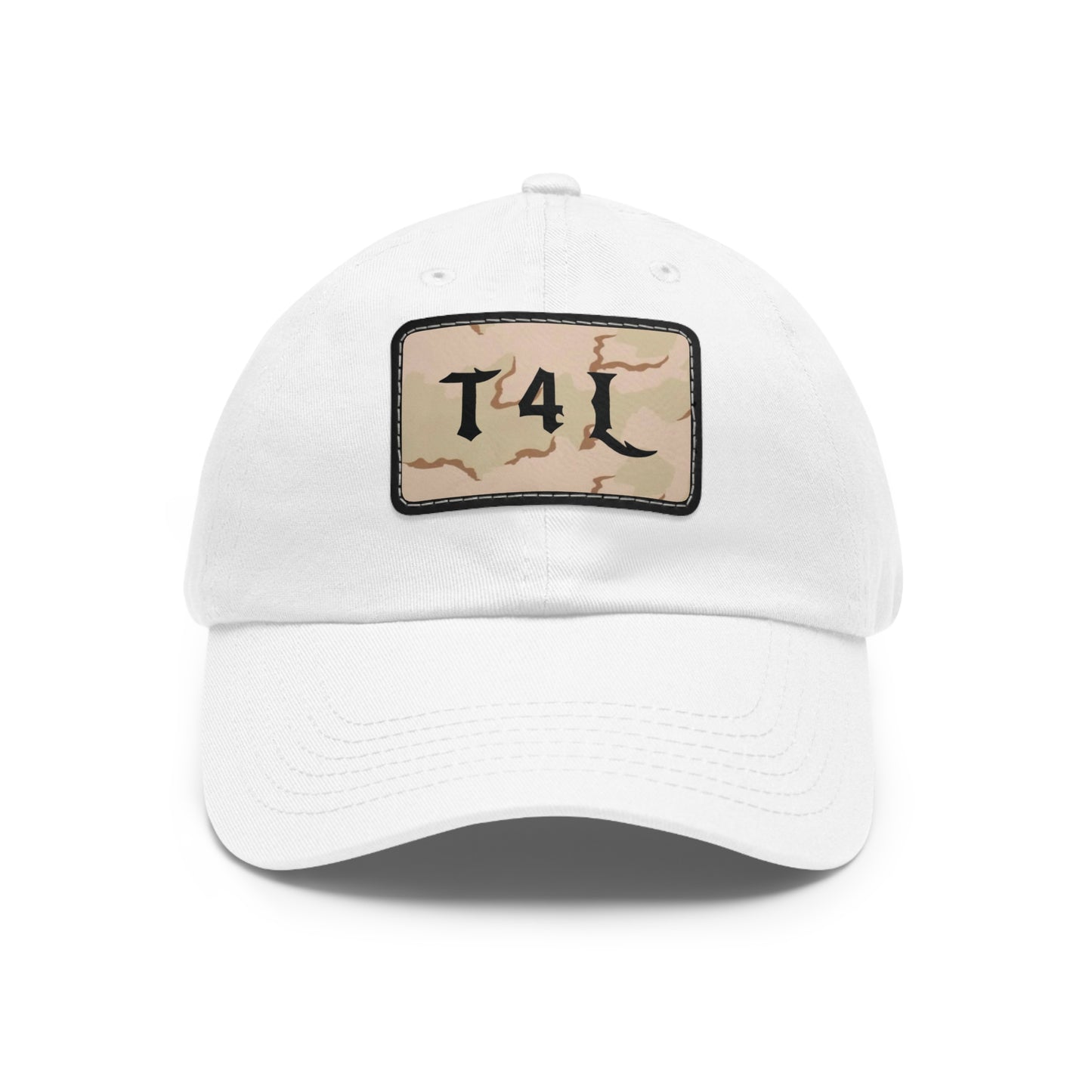 Desert Camo Dad Hat with Leather Patch