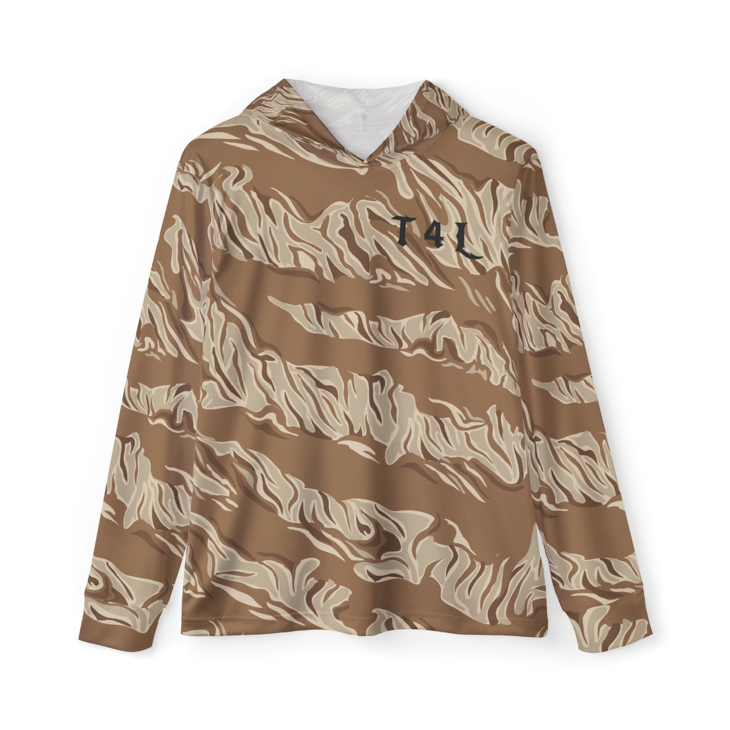 Brown Tiger Stripe Men's Sports Warmup Hoodie