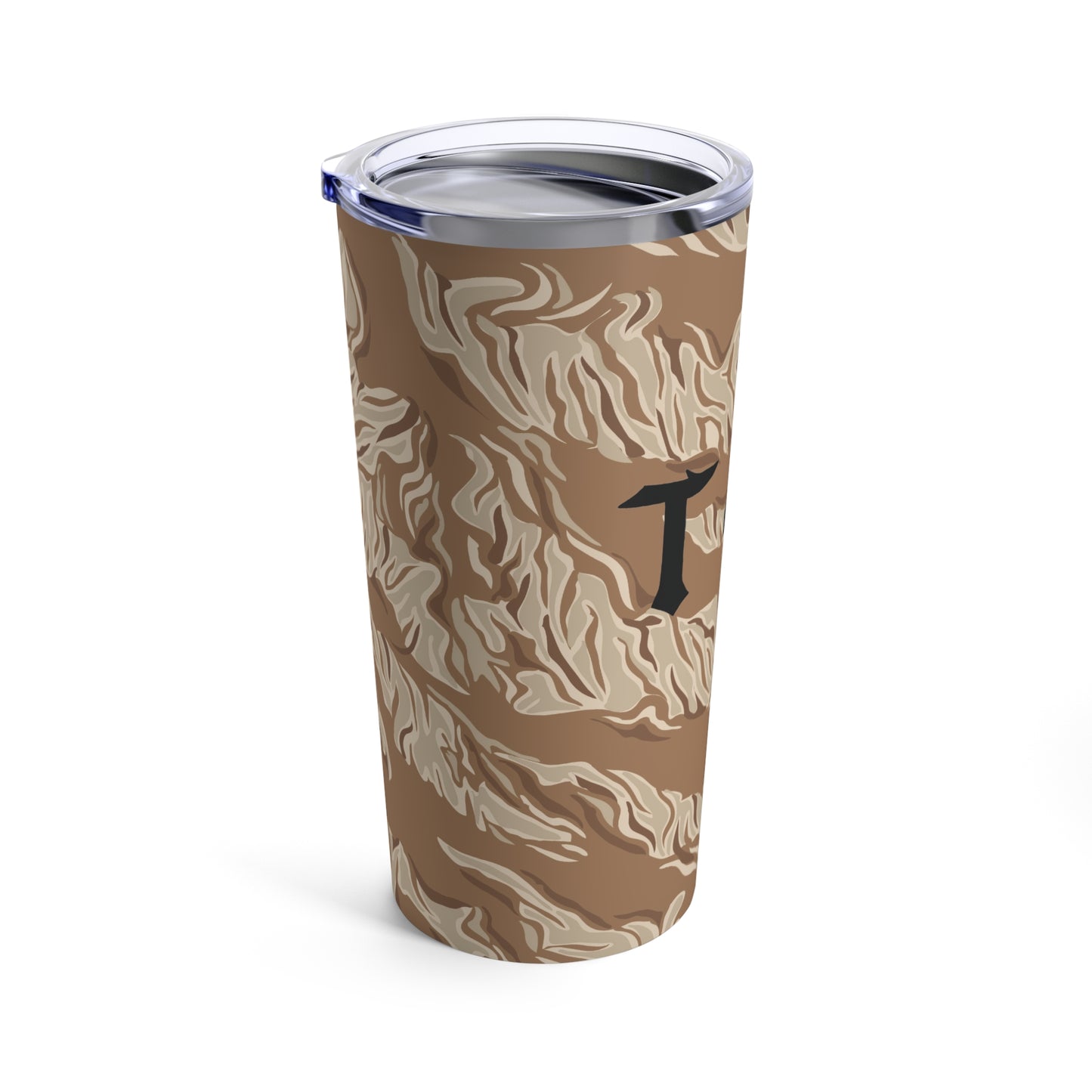 T4L Brown Tiger Stripe Camo Tumbler 20oz