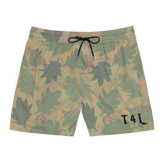 Leaf Camo Men's Mid-Length Swim Shorts