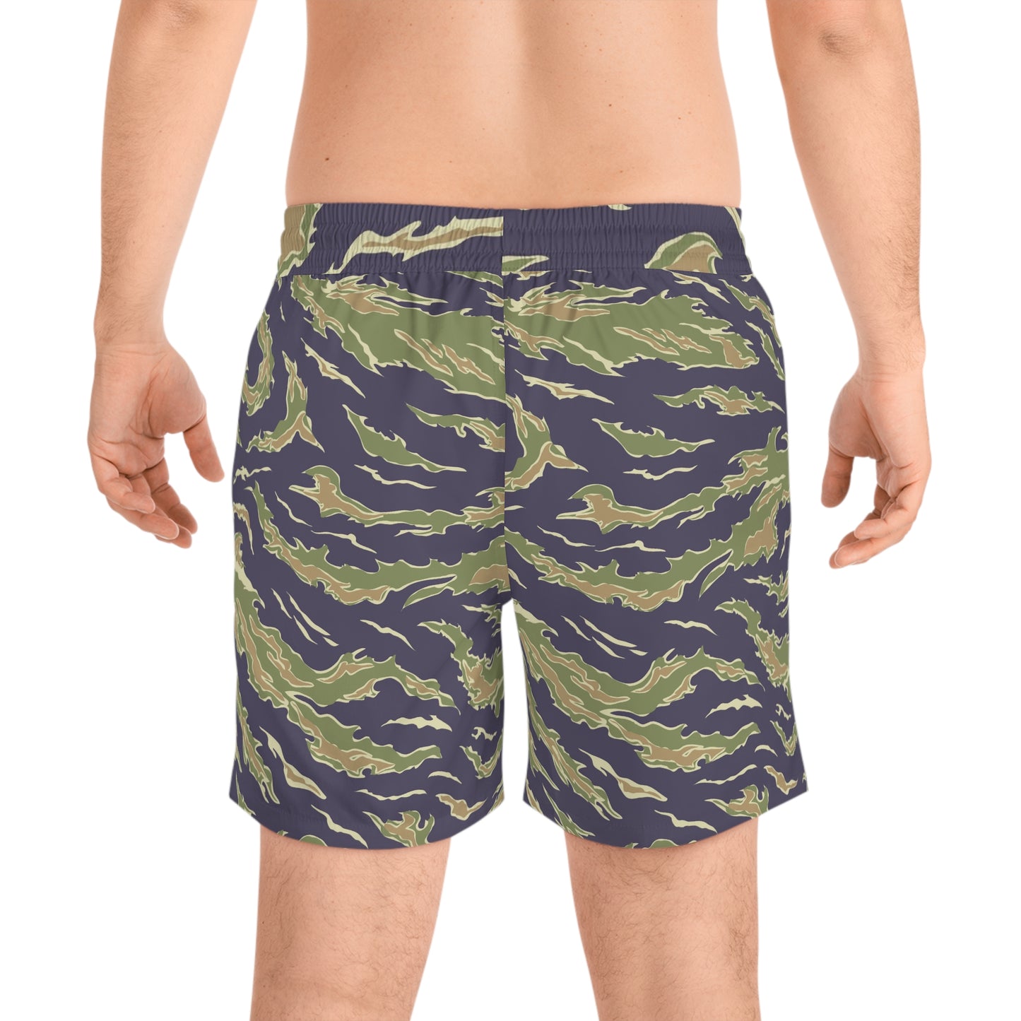 Tiger Stripe Men's Mid-Length Swim Shorts