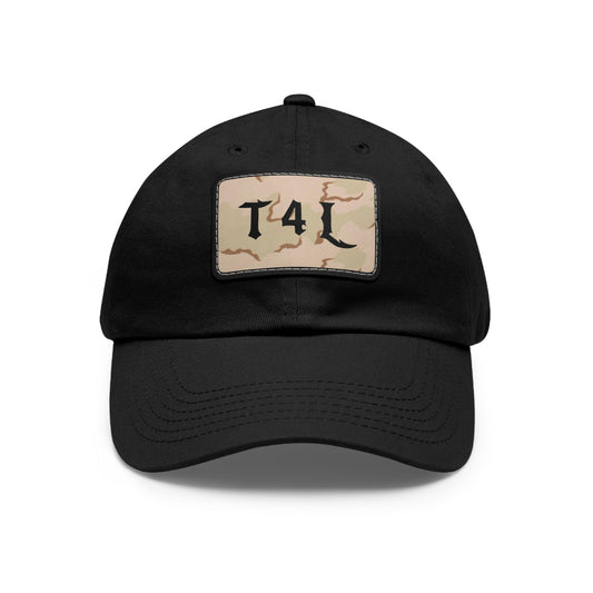 Desert Camo Dad Hat with Leather Patch