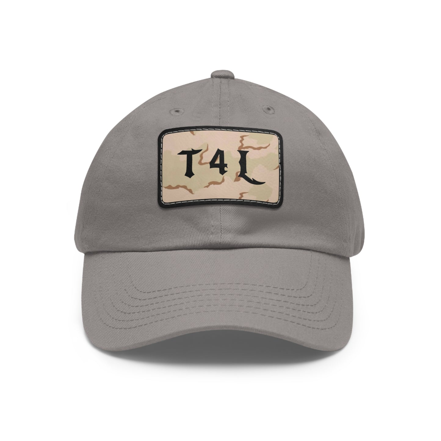 Desert Camo Dad Hat with Leather Patch