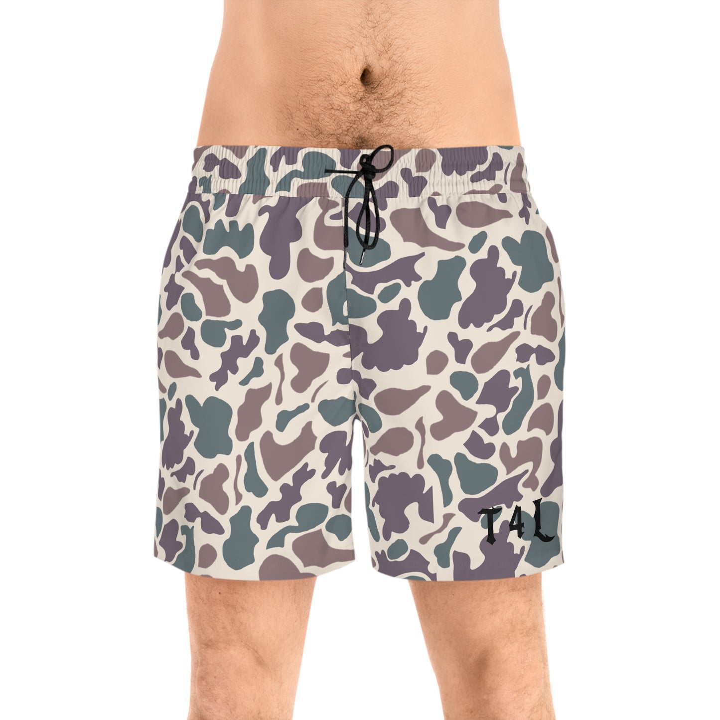 Retro Camo V1 Mid-Length Swim Shorts