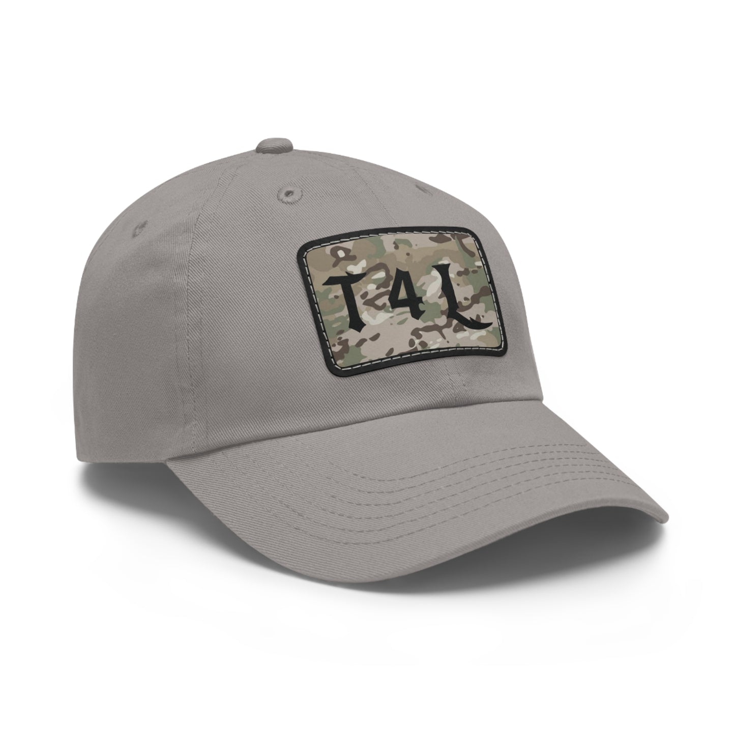 Modern Camo Dad Hat with Leather Patch