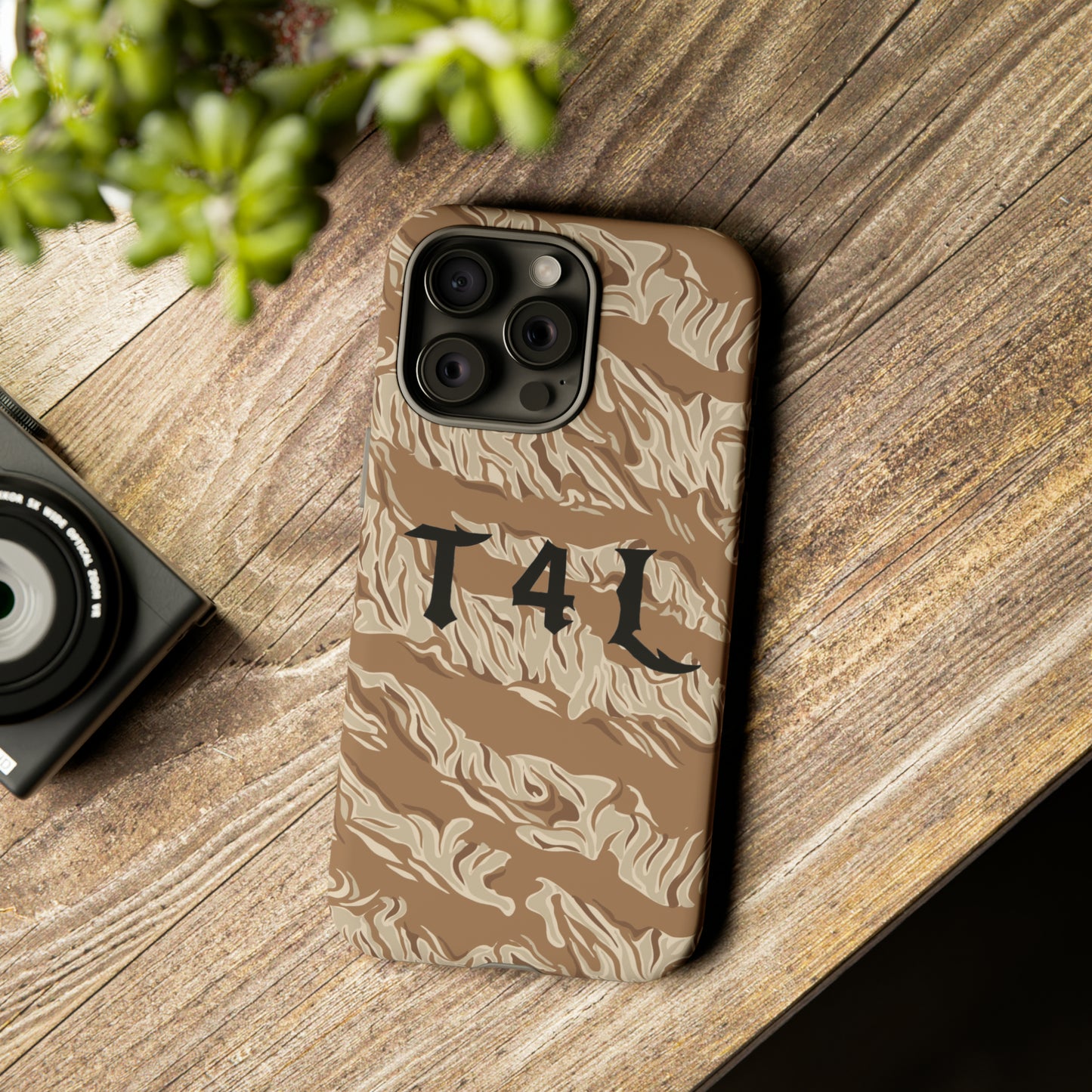 T4L Brown Tiger Stripe Phone Cases