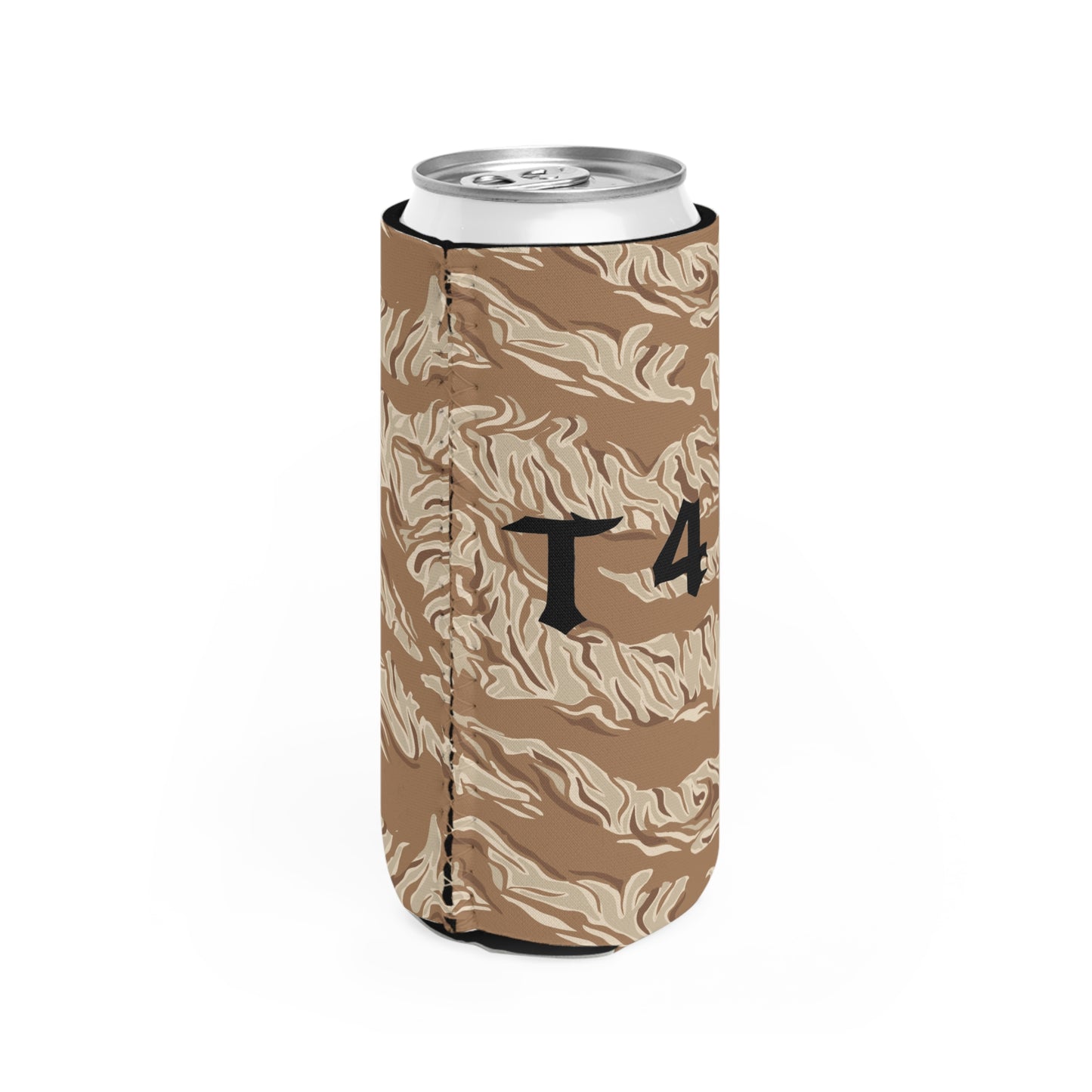 Brown Tiger Stripe Slim Koozie