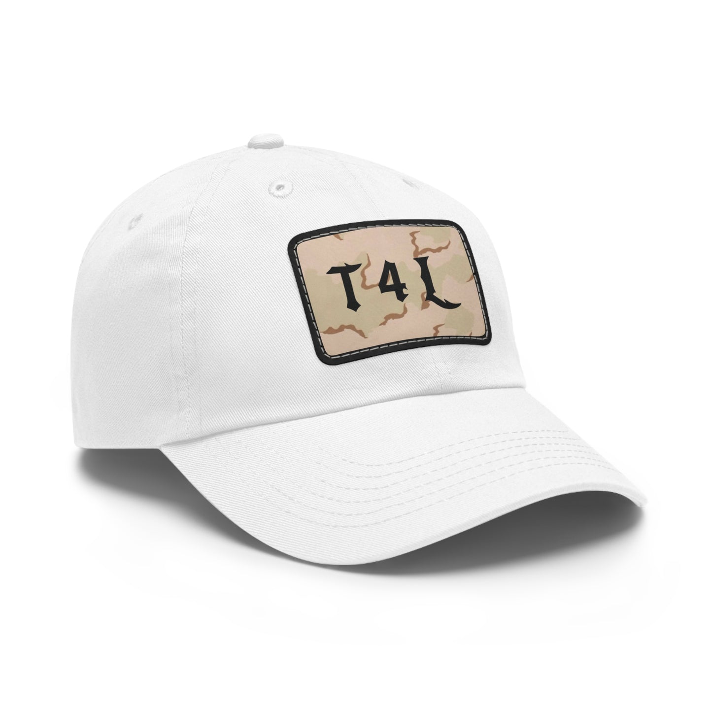 Desert Camo Dad Hat with Leather Patch