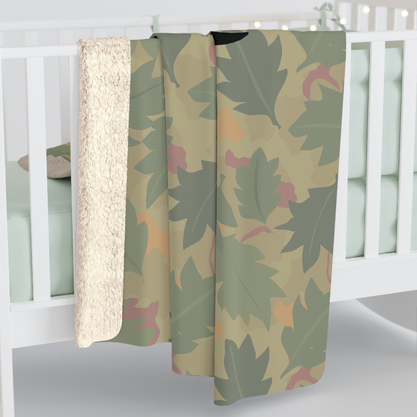 Leaf Camo Sherpa  Blanket