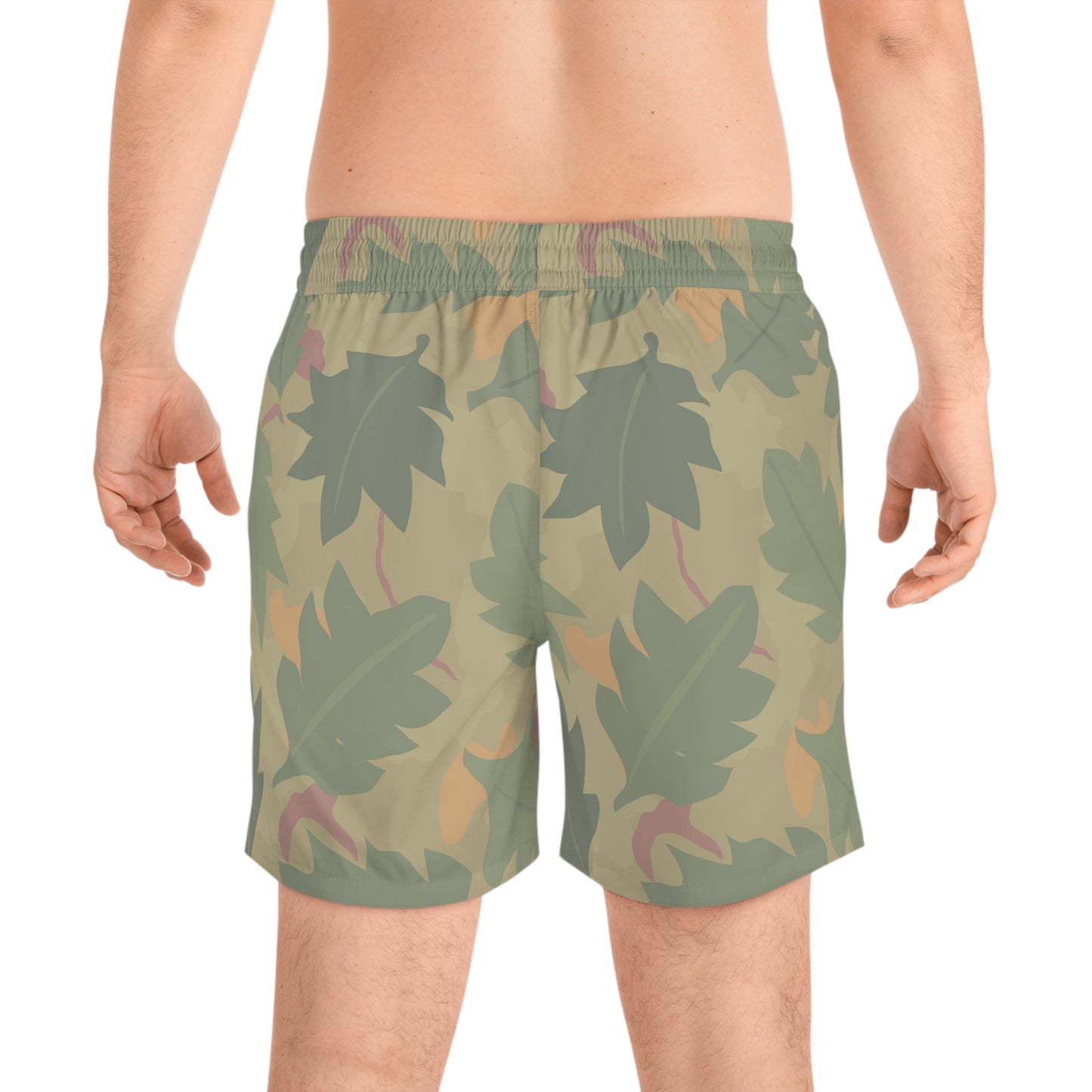 Leaf Camo Men's Mid-Length Swim Shorts