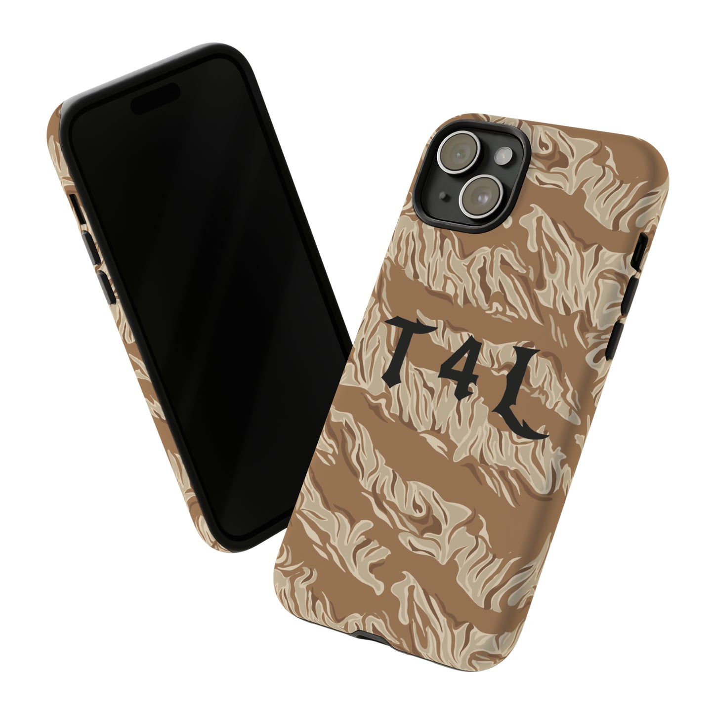 T4L Brown Tiger Stripe Phone Cases