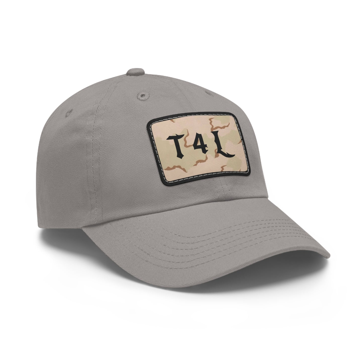 Desert Camo Dad Hat with Leather Patch