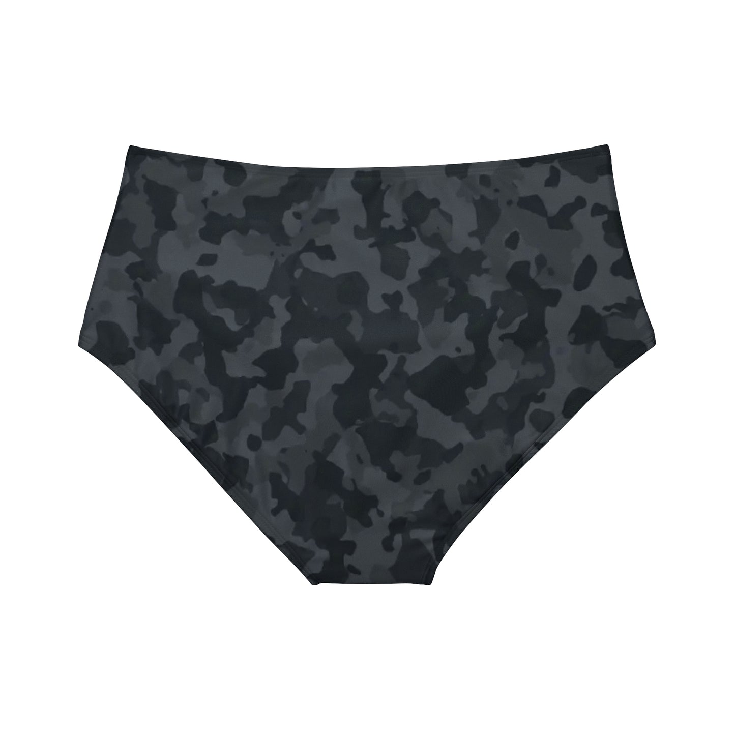 Black Camo High-Waist Hipster Bikini Bottom