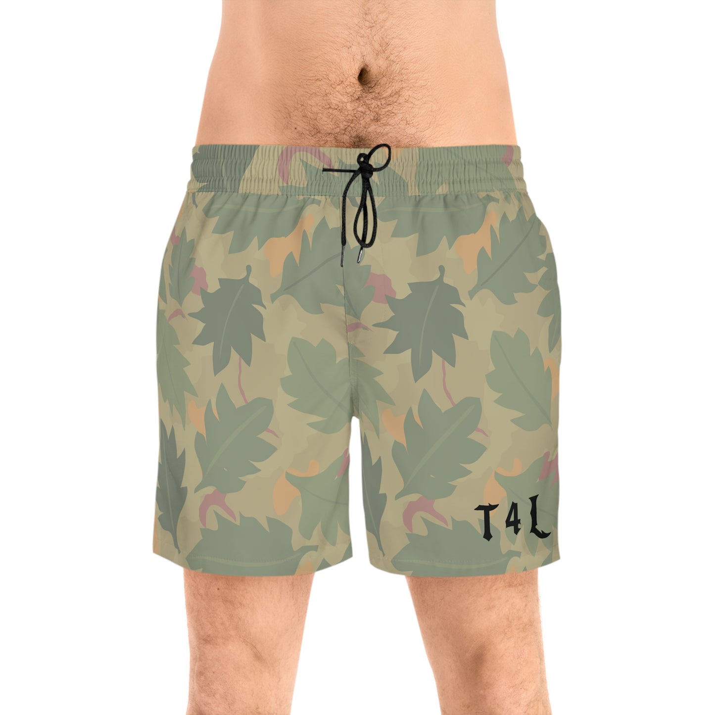 Leaf Camo Men's Mid-Length Swim Shorts