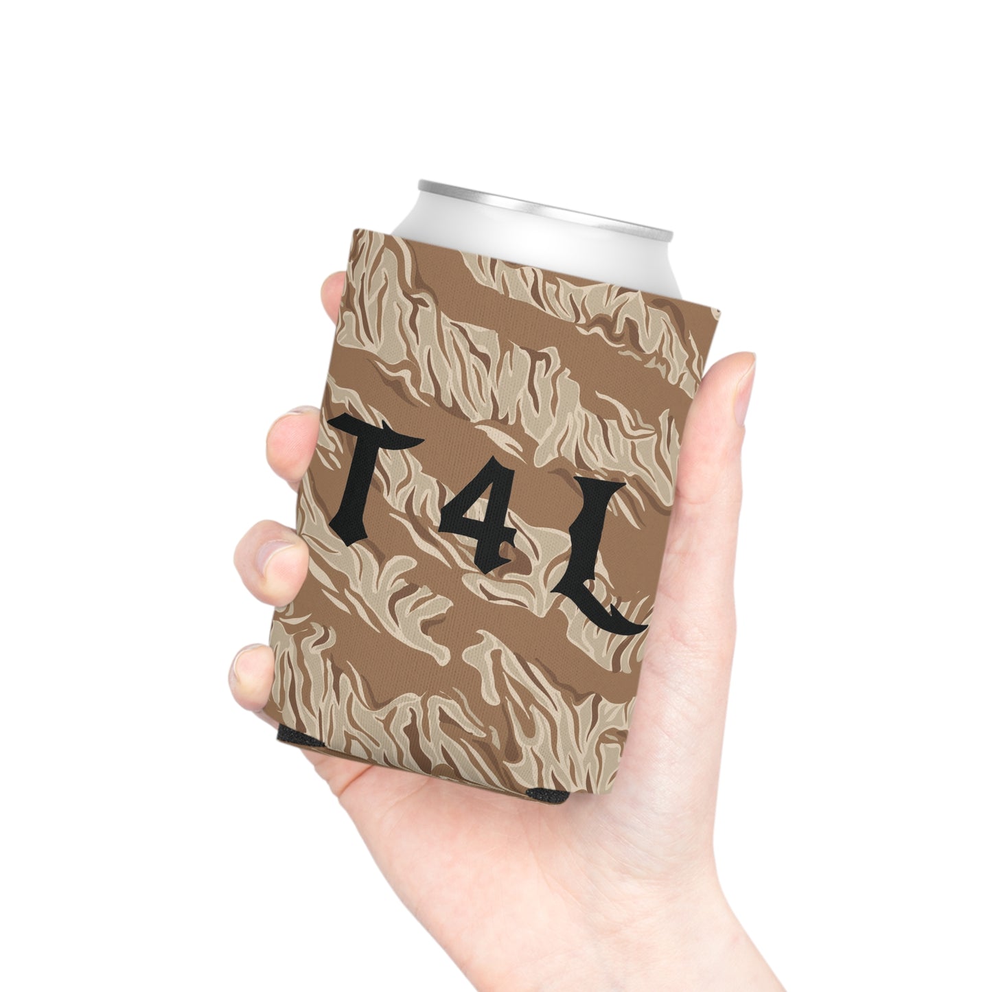 Brown Tiger Stripe Can Koozie